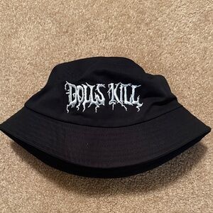 NEW Dolls Kill Black Bucket Hat